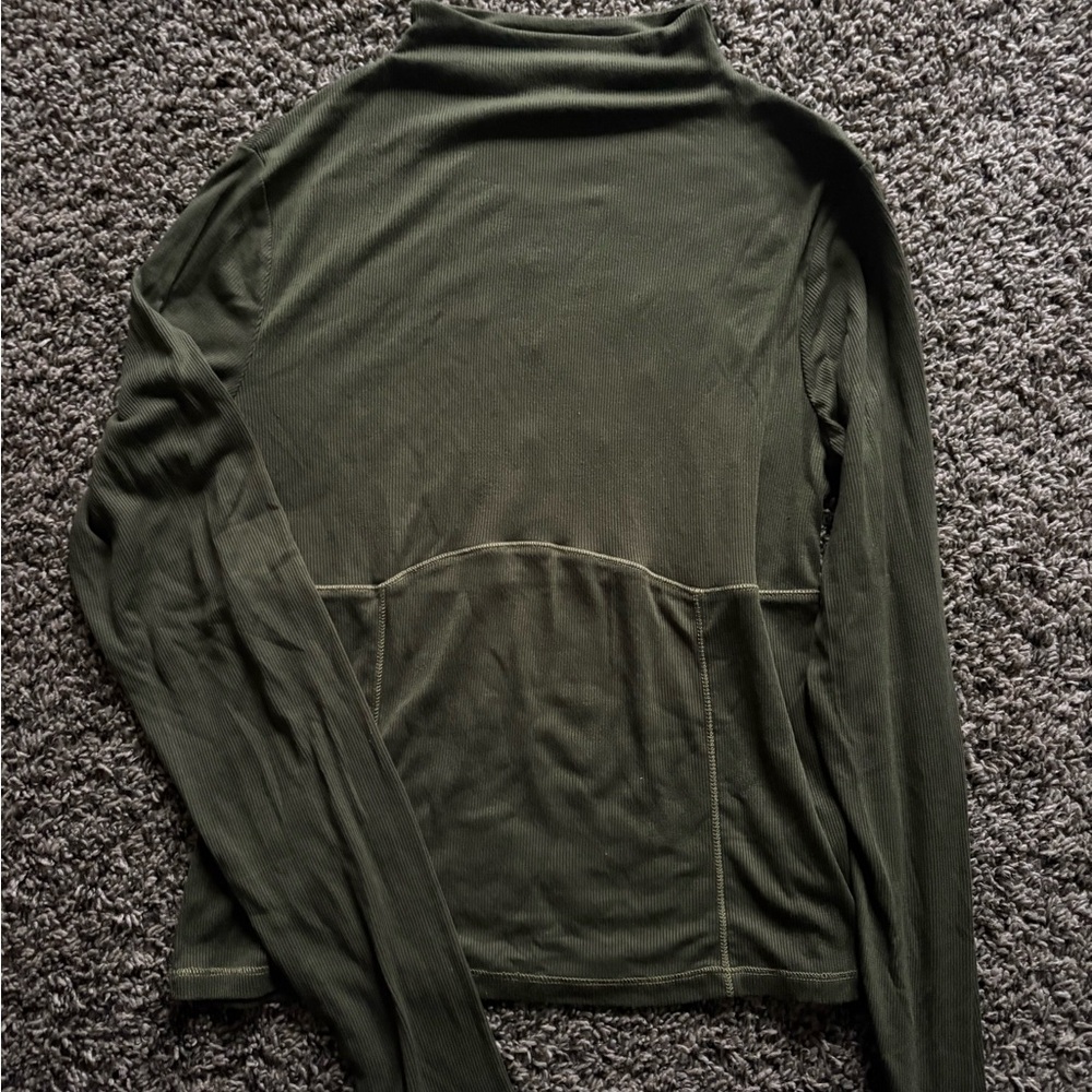 Olive Green Long Sleeve Top